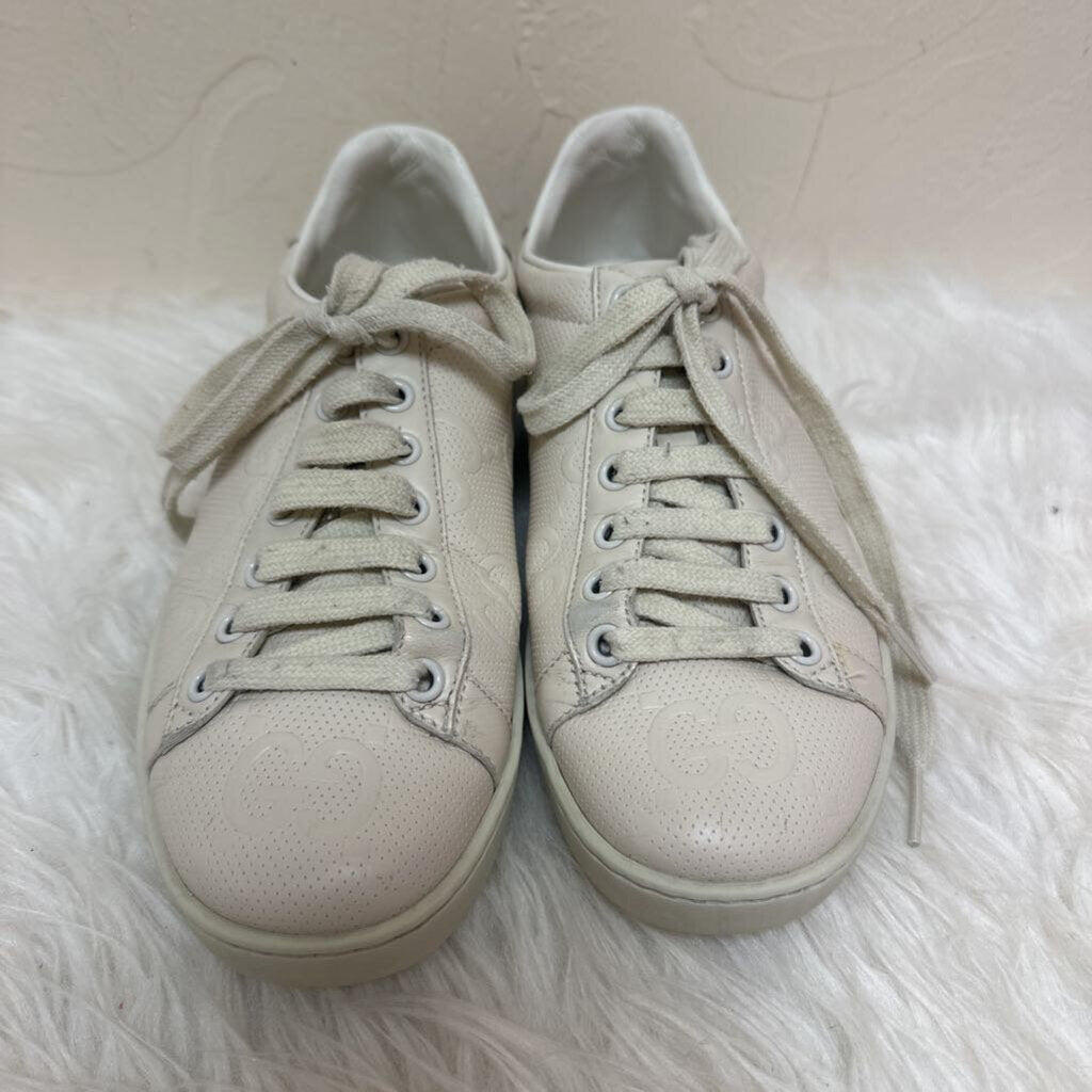 Ace Perforated GG Leather Sneaker