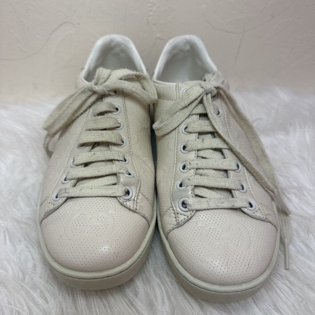 Ace Perforated GG Leather Sneaker