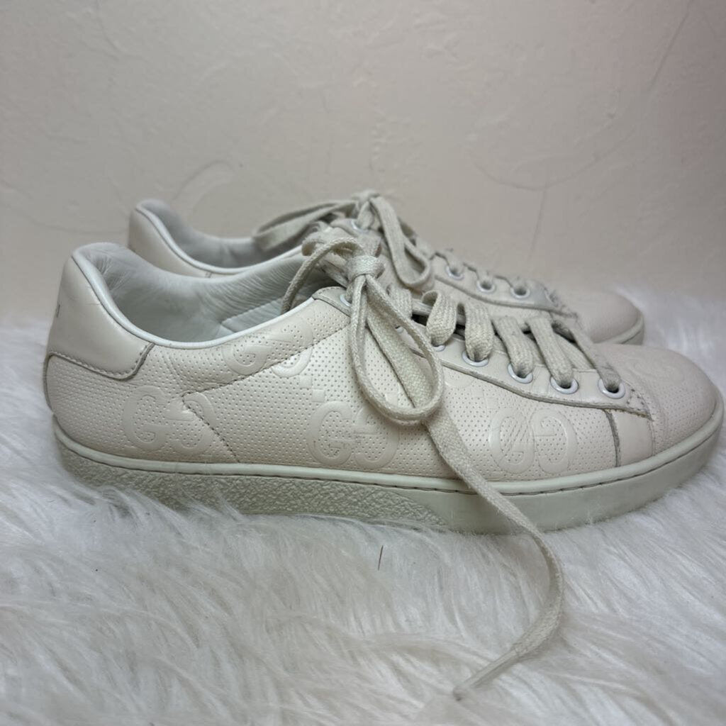 Ace Perforated GG Leather Sneaker