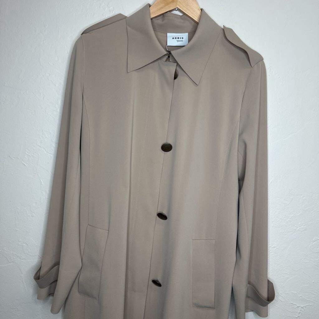 Akris Punto Beige Layered Trench Coat