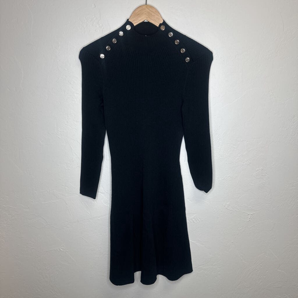 Ribbed Mock Neck Knit Mini