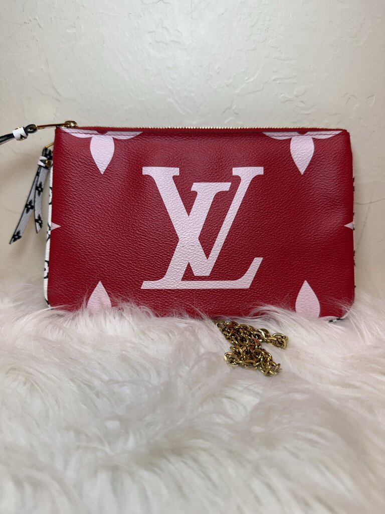 Ltd Ed Monogram Giant Double Zip Pouchette