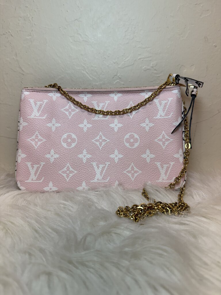 Ltd Ed Monogram Giant Double Zip Pouchette