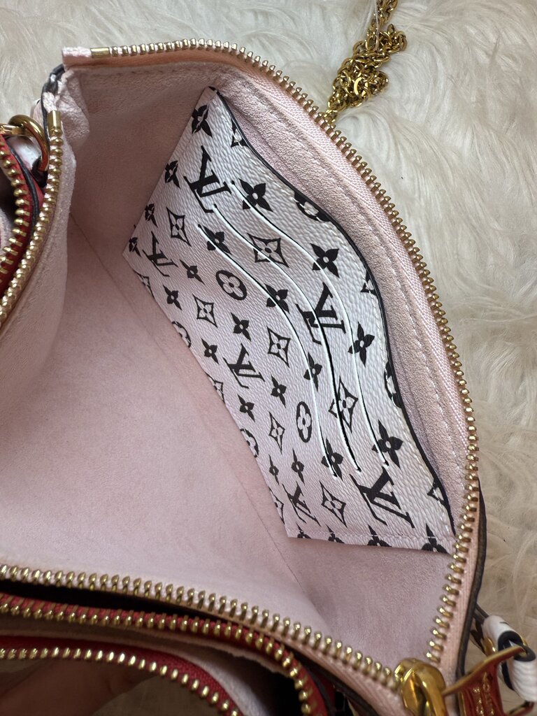 Ltd Ed Monogram Giant Double Zip Pouchette