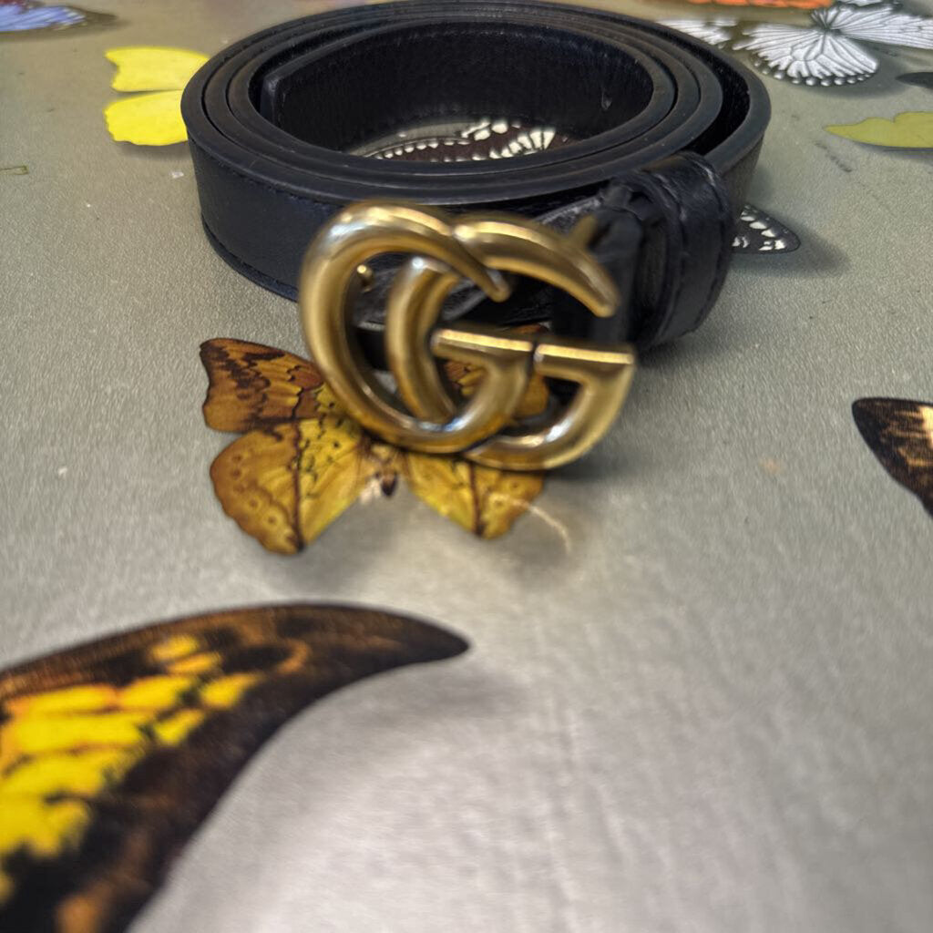 Mini Thin Marmot GG gold buckle