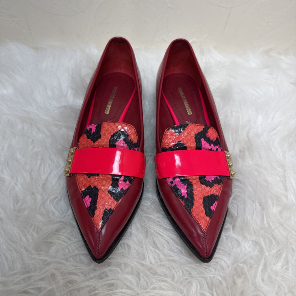 Leather Animal Print Loafers