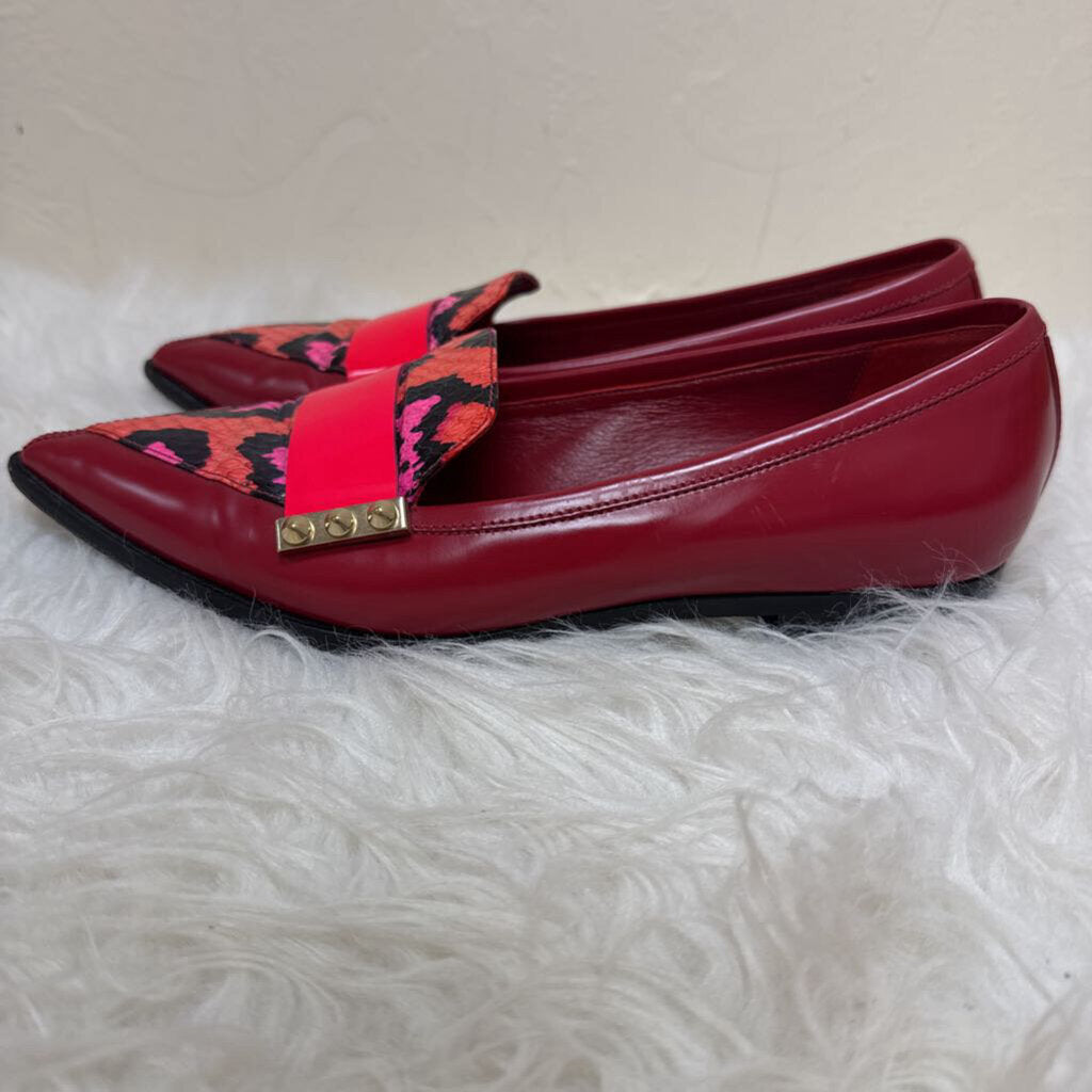 Leather Animal Print Loafers