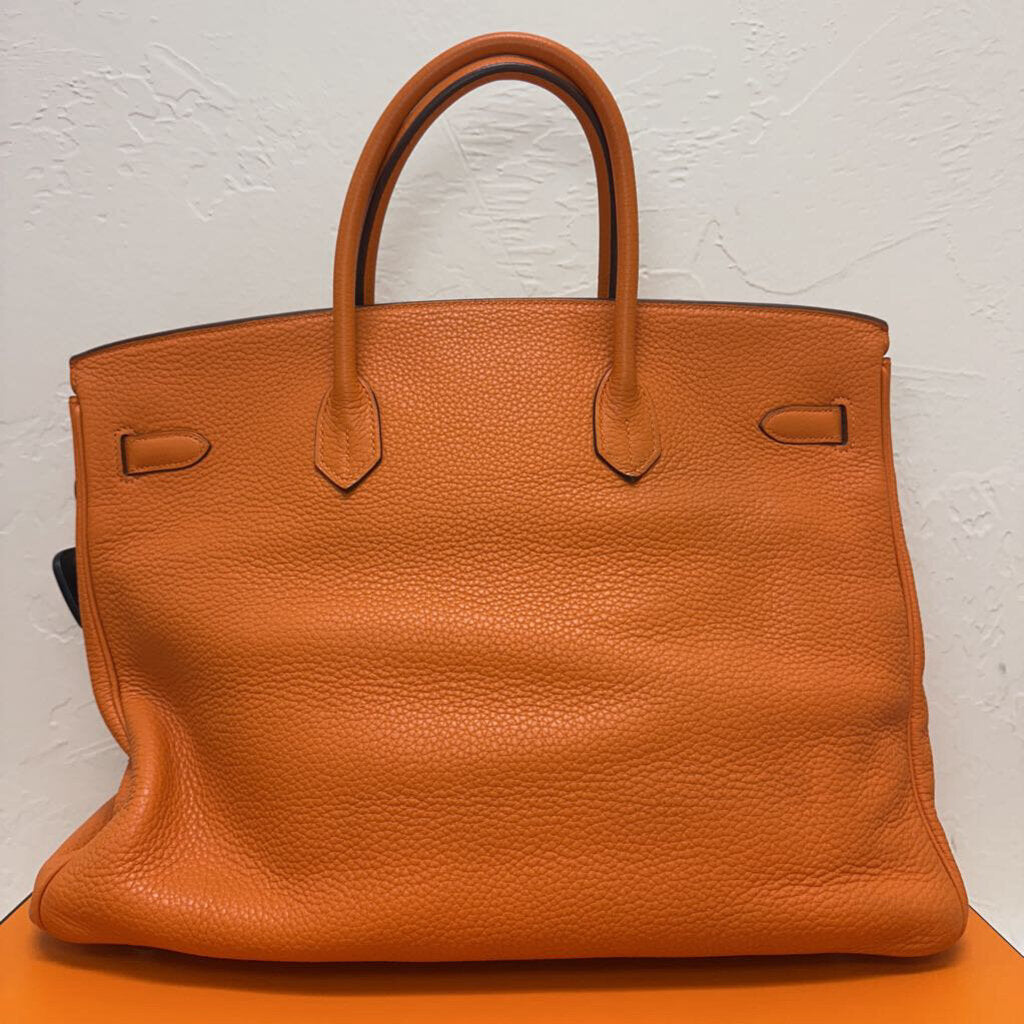 Orange Taurillon Clemence Birkin 40