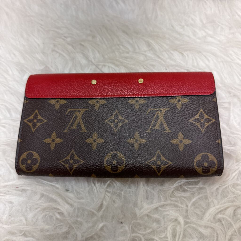 Red Pallas Cerise Monogram Wallet