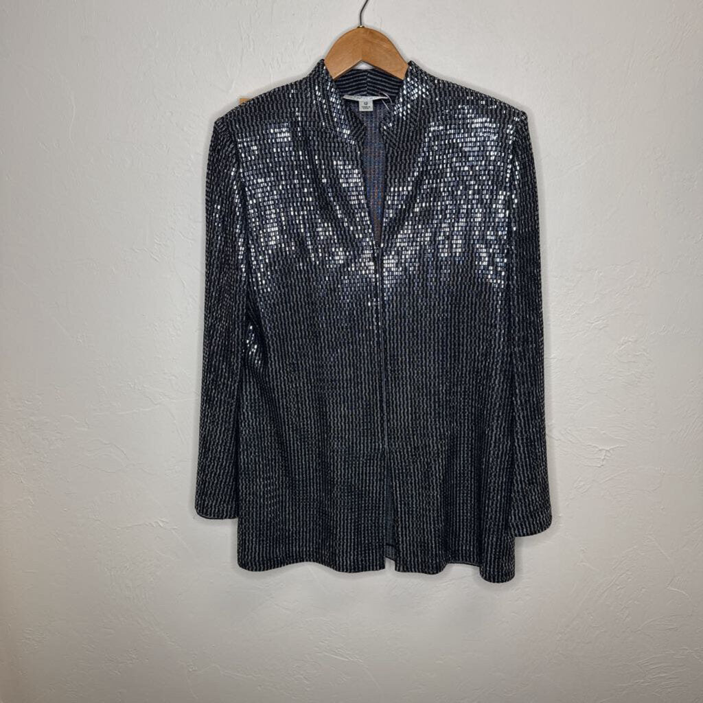 Black Stretch Pailette Skirt Set