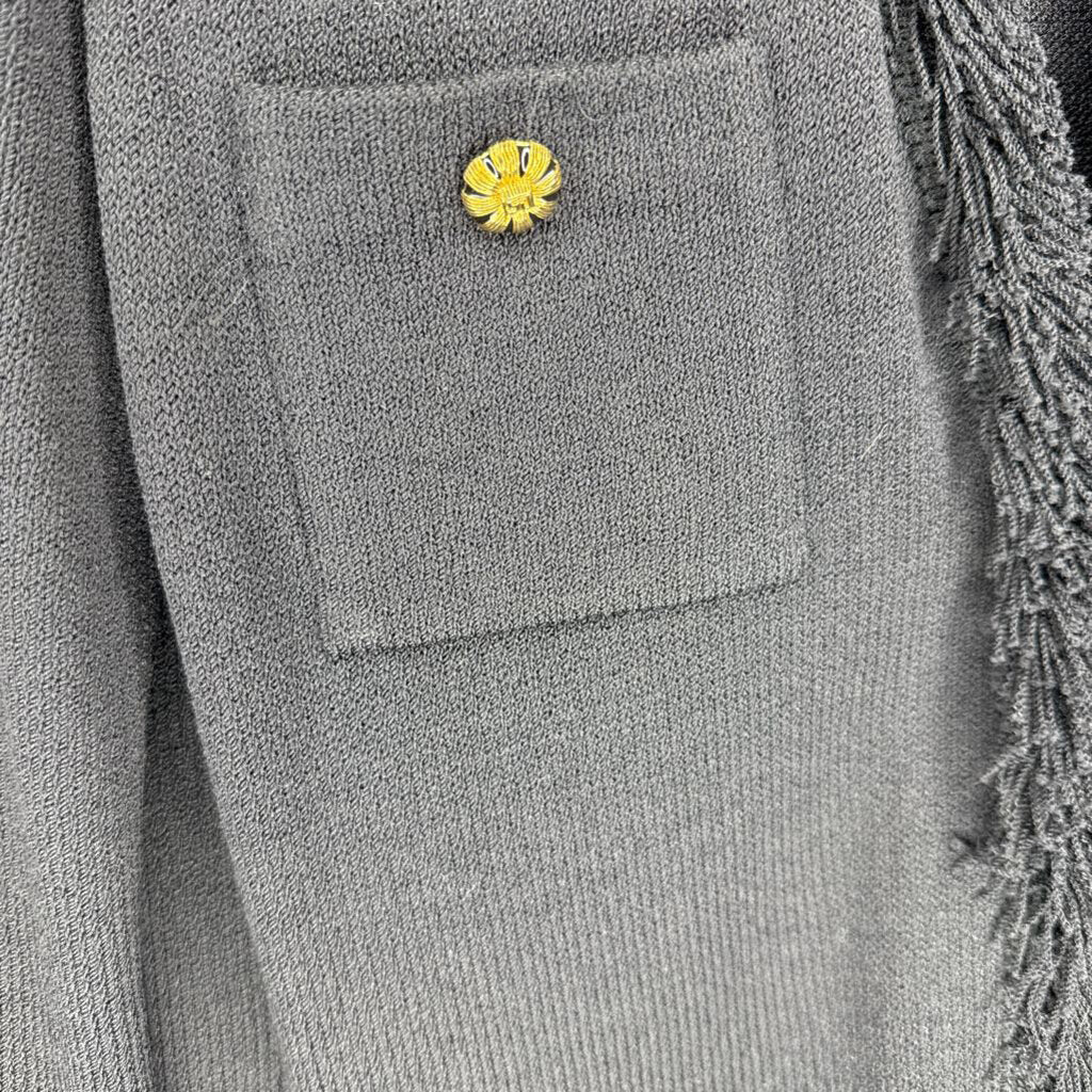 Black Rib Knit Long Sweater Jacket