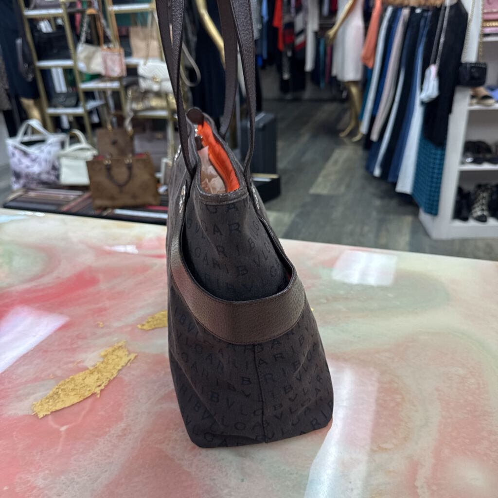 Lolita Leather Trimmed Canvas Tote