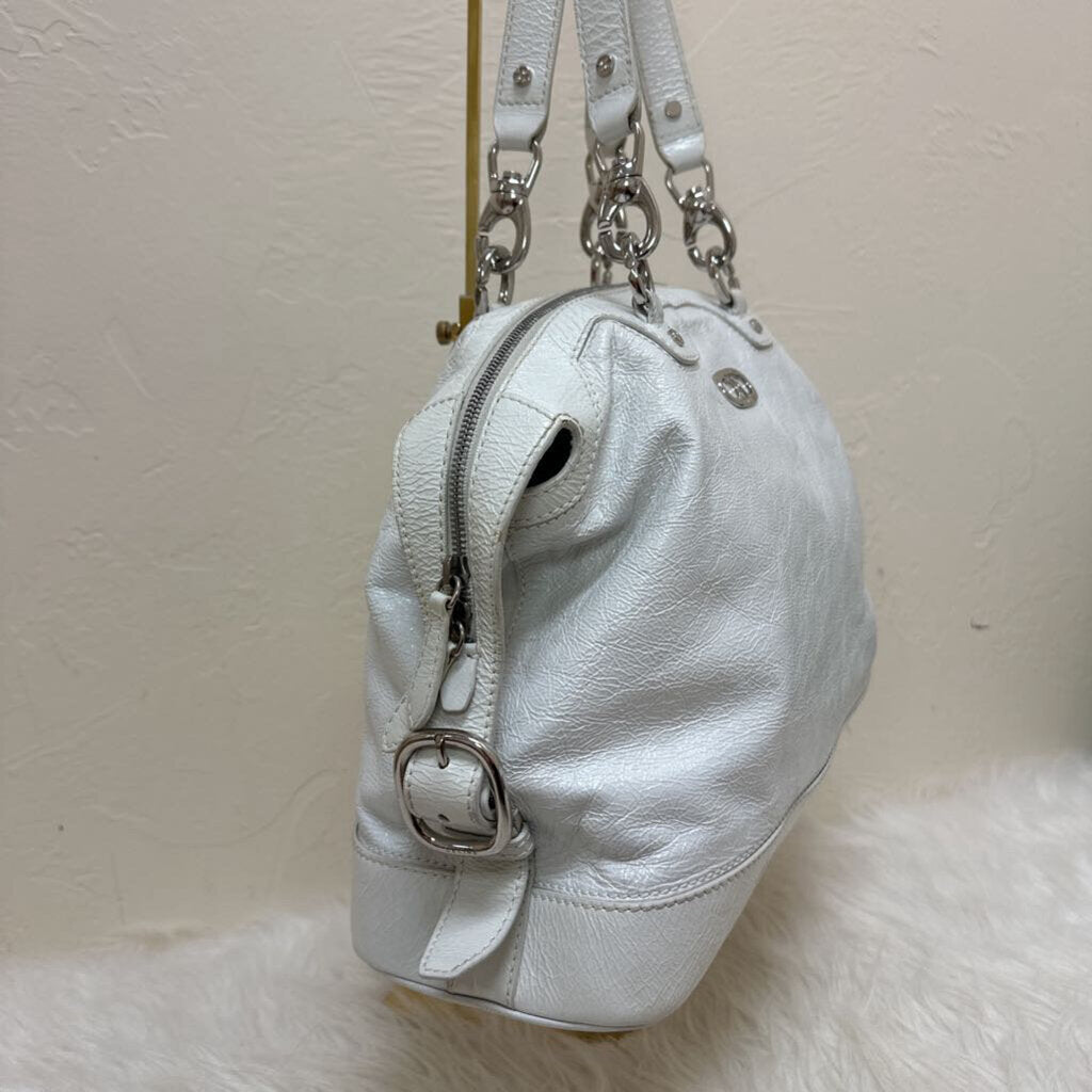 White Patent Leather Shoulder Bag