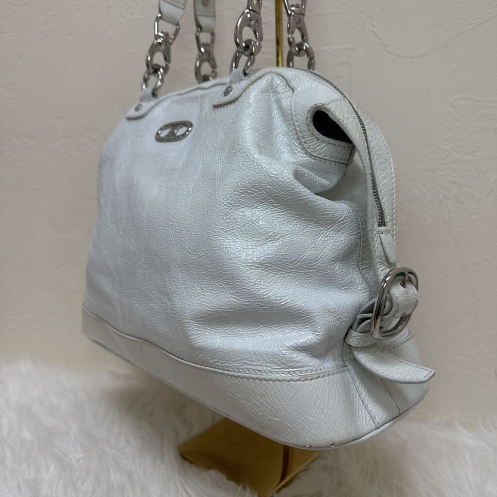 White Patent Leather Shoulder Bag