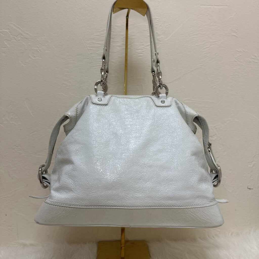 White Patent Leather Shoulder Bag