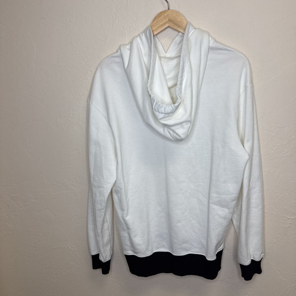 White Graphic Logo Hoodie