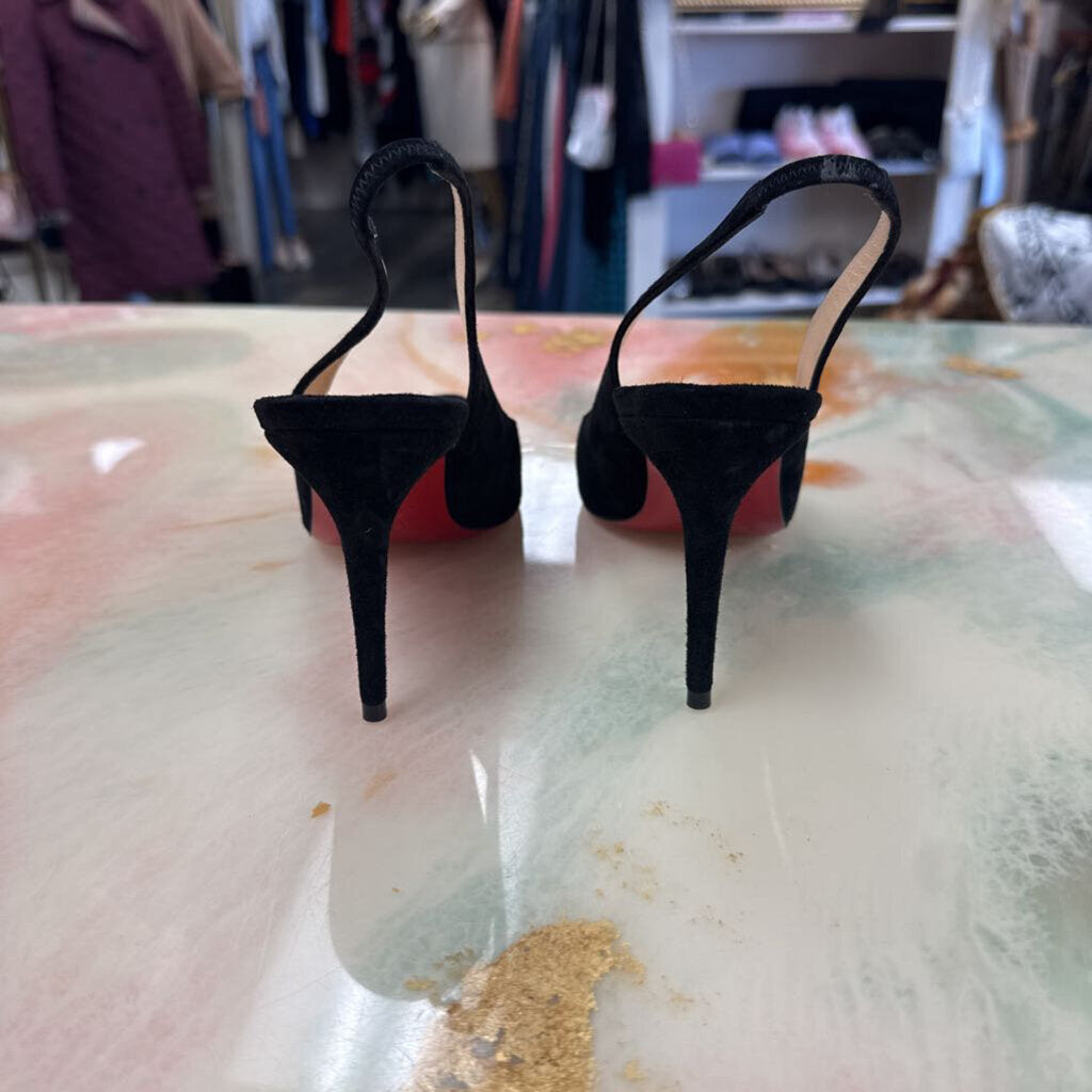 Black Slingback Stiletto Heels