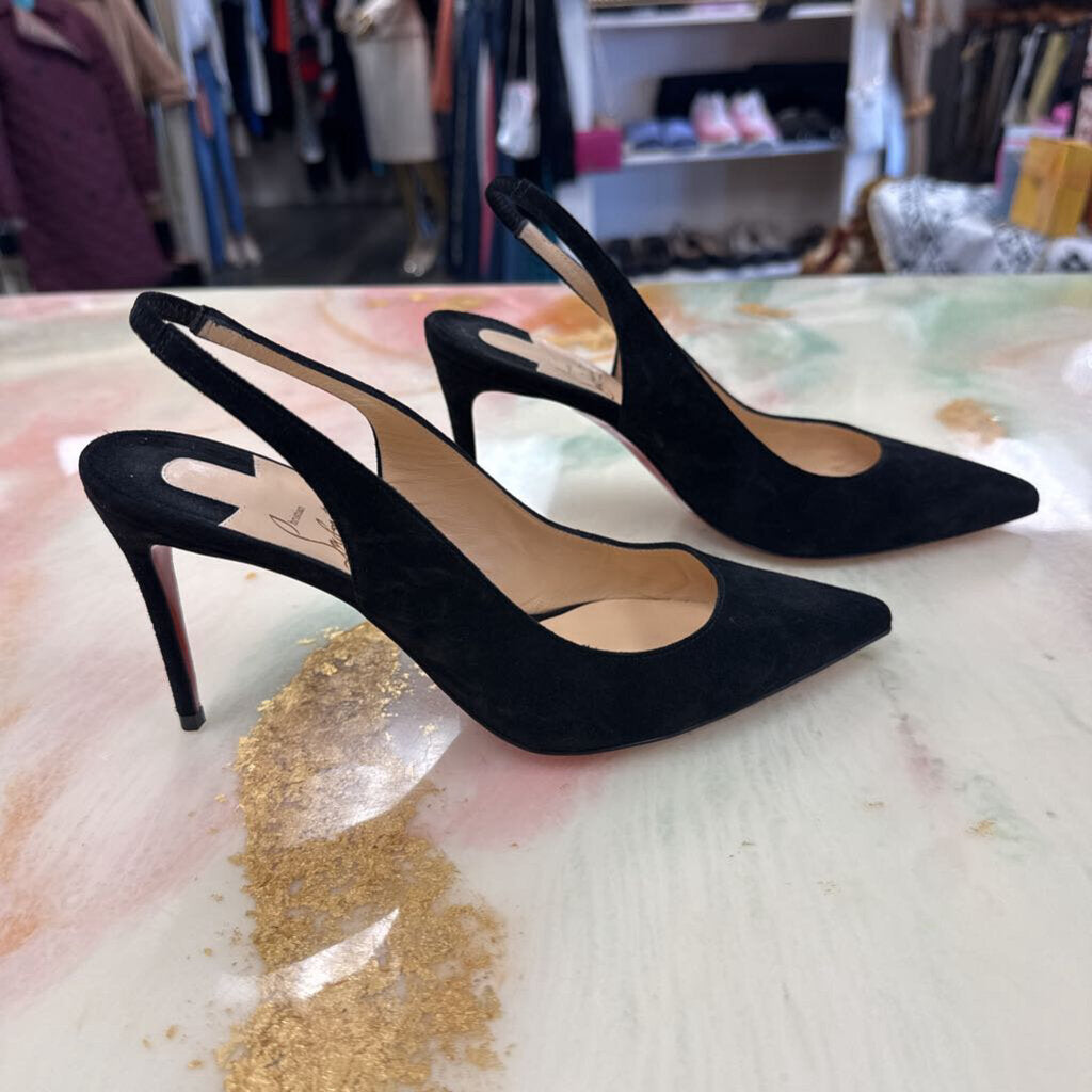 Black Slingback Stiletto Heels