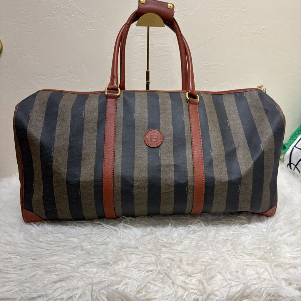 Extra Large Duffle Pequin Stripe Boston with Strap Travel Bag