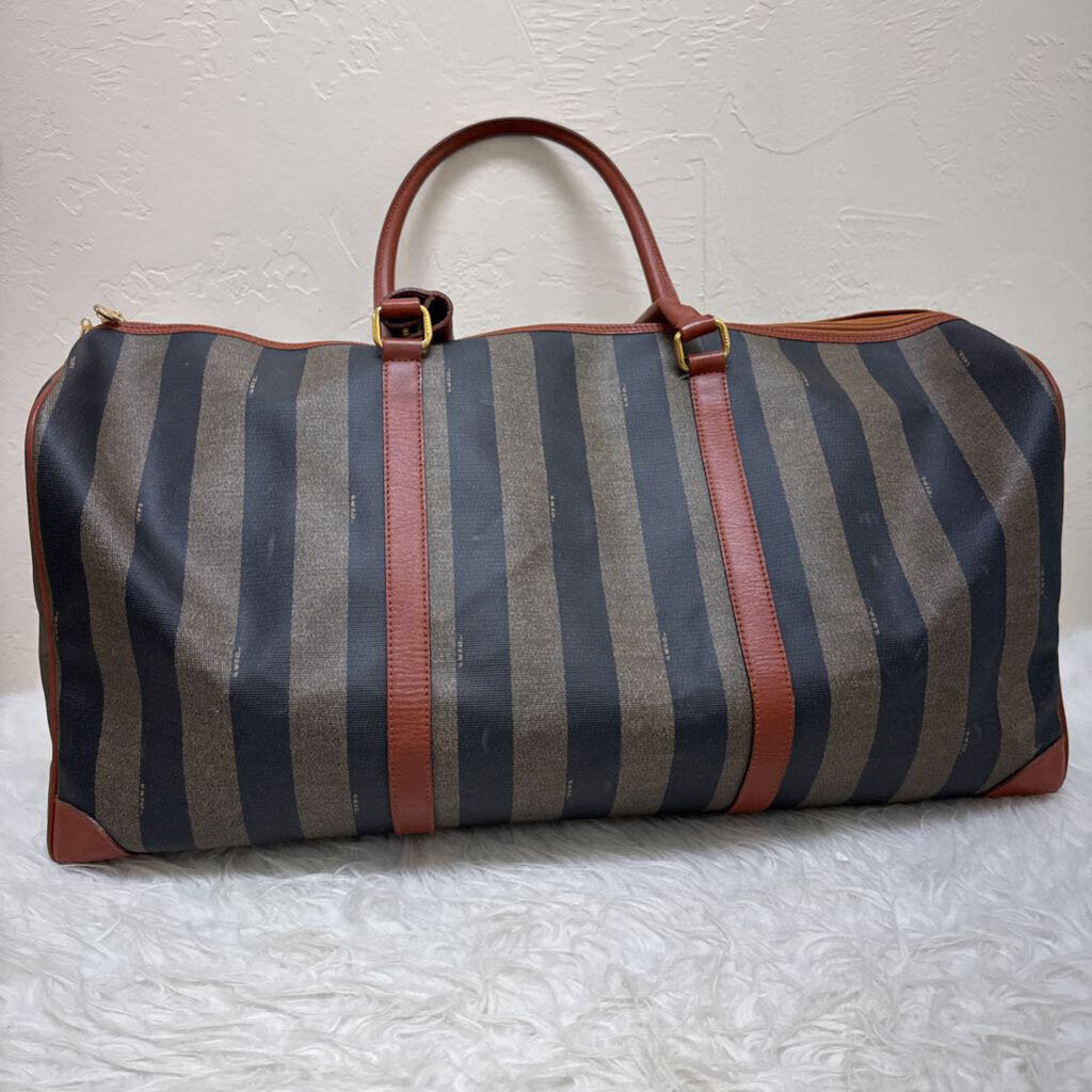Extra Large Duffle Pequin Stripe Boston with Strap Travel Bag