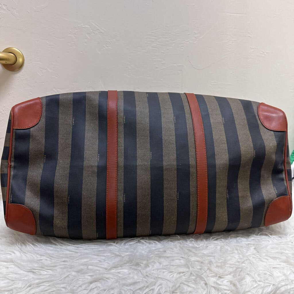Extra Large Duffle Pequin Stripe Boston with Strap Travel Bag