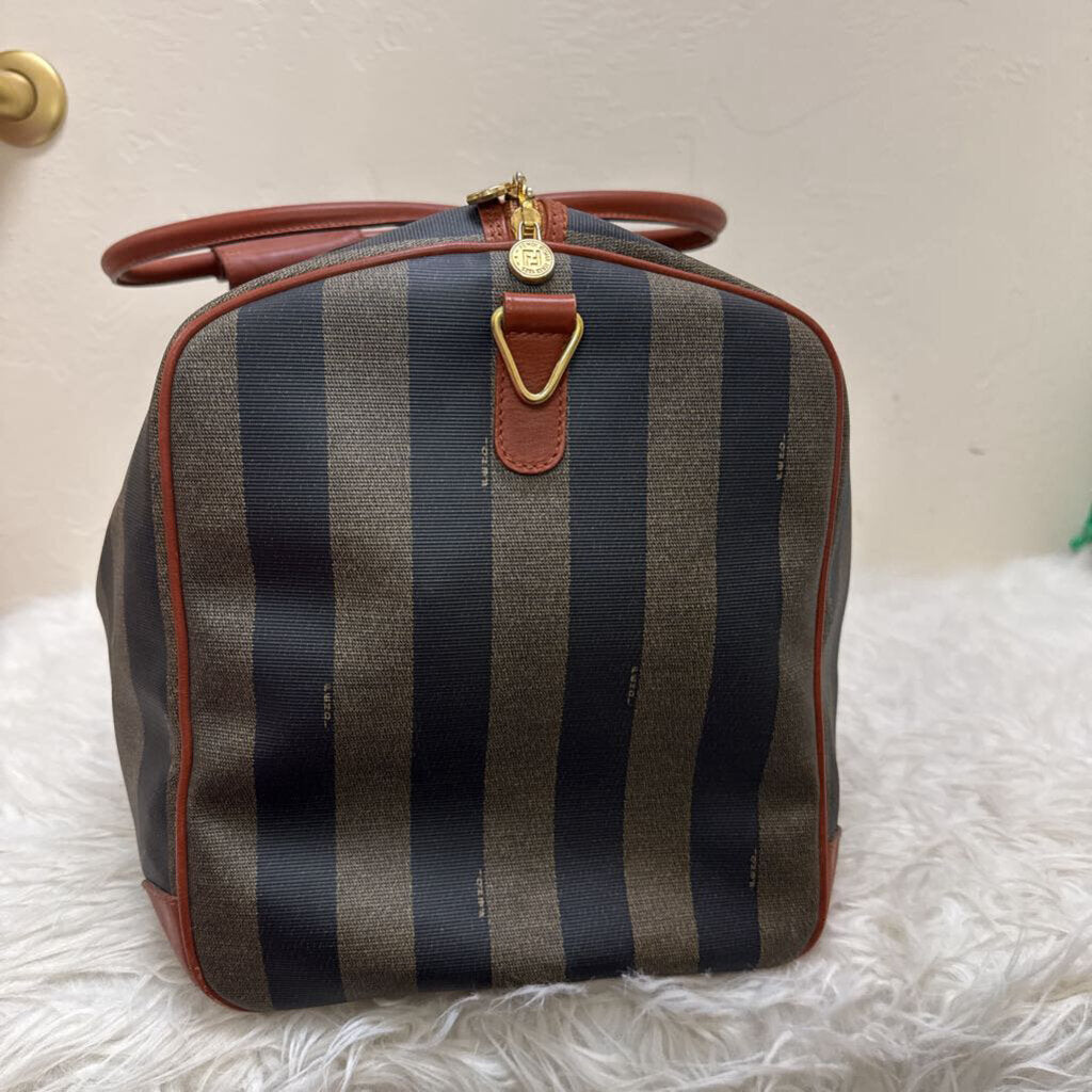 Extra Large Duffle Pequin Stripe Boston with Strap Travel Bag