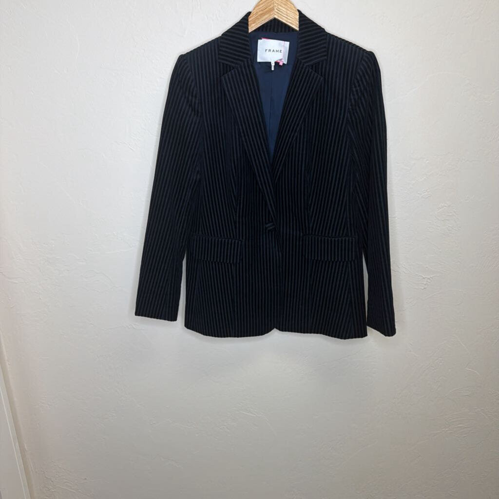 Monochrome Striped 2 Piece Suit Set