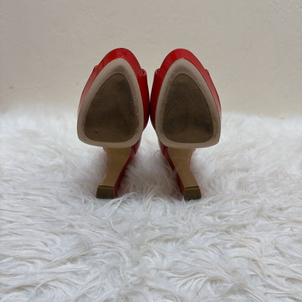 Red Patent Peep Toes
