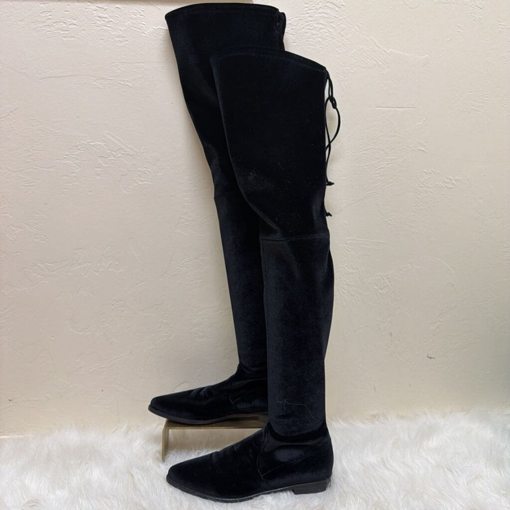 Black Suede Over the Knee Boots