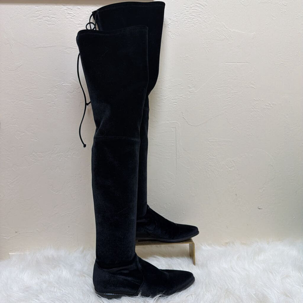 Black Suede Over the Knee Boots