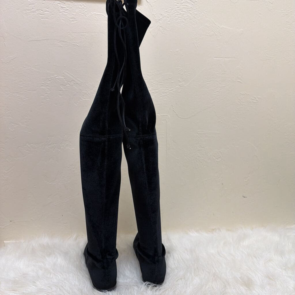 Black Suede Over the Knee Boots