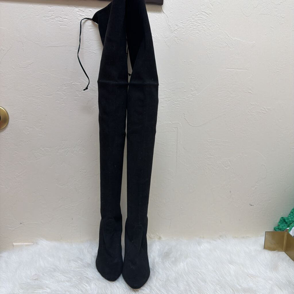 Black Suede Over the Knee Boots