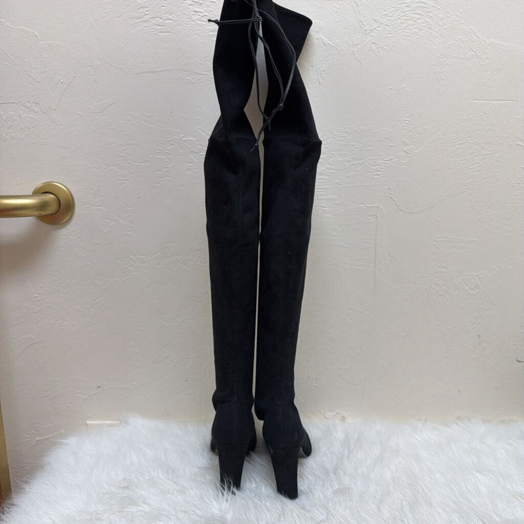 Black Suede Over the Knee Boots