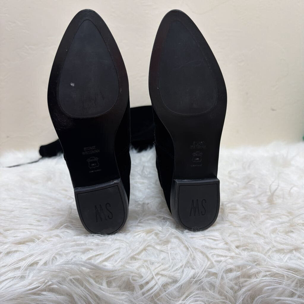 Black Napa Leather Over the Knee Boots