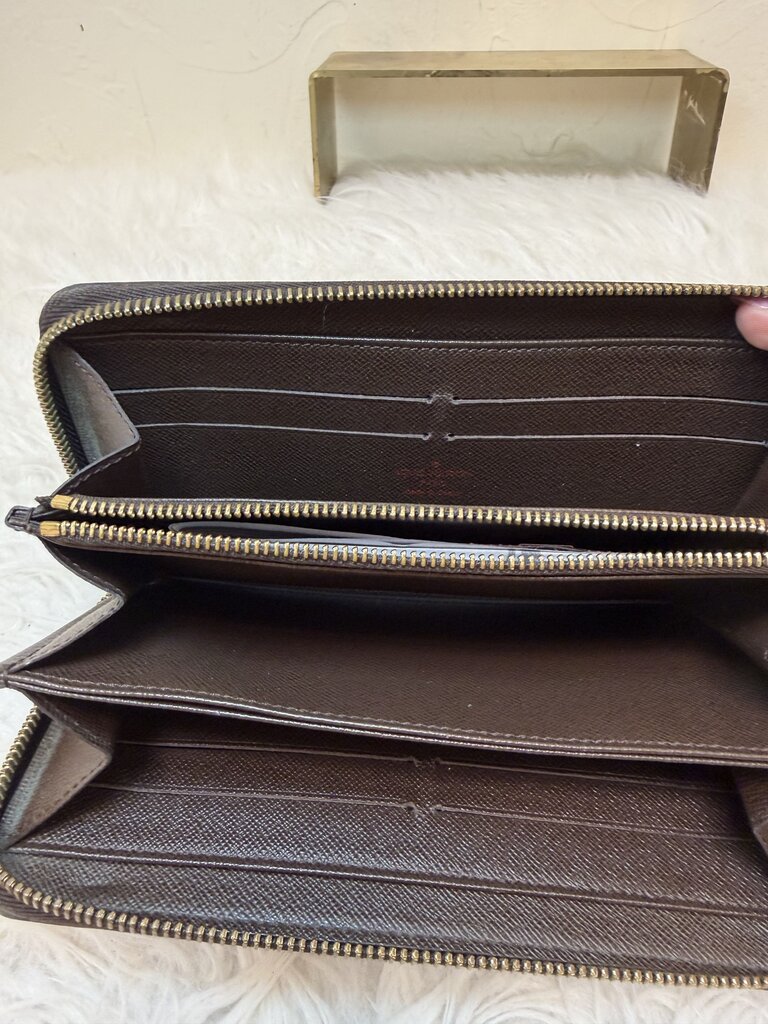 Damier Ebene Zip Around Wallet