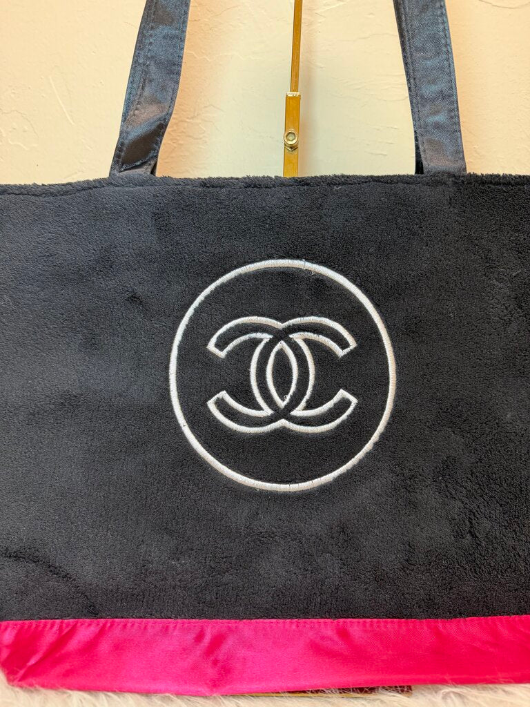 Black Pink Fuzzy Tote GWP