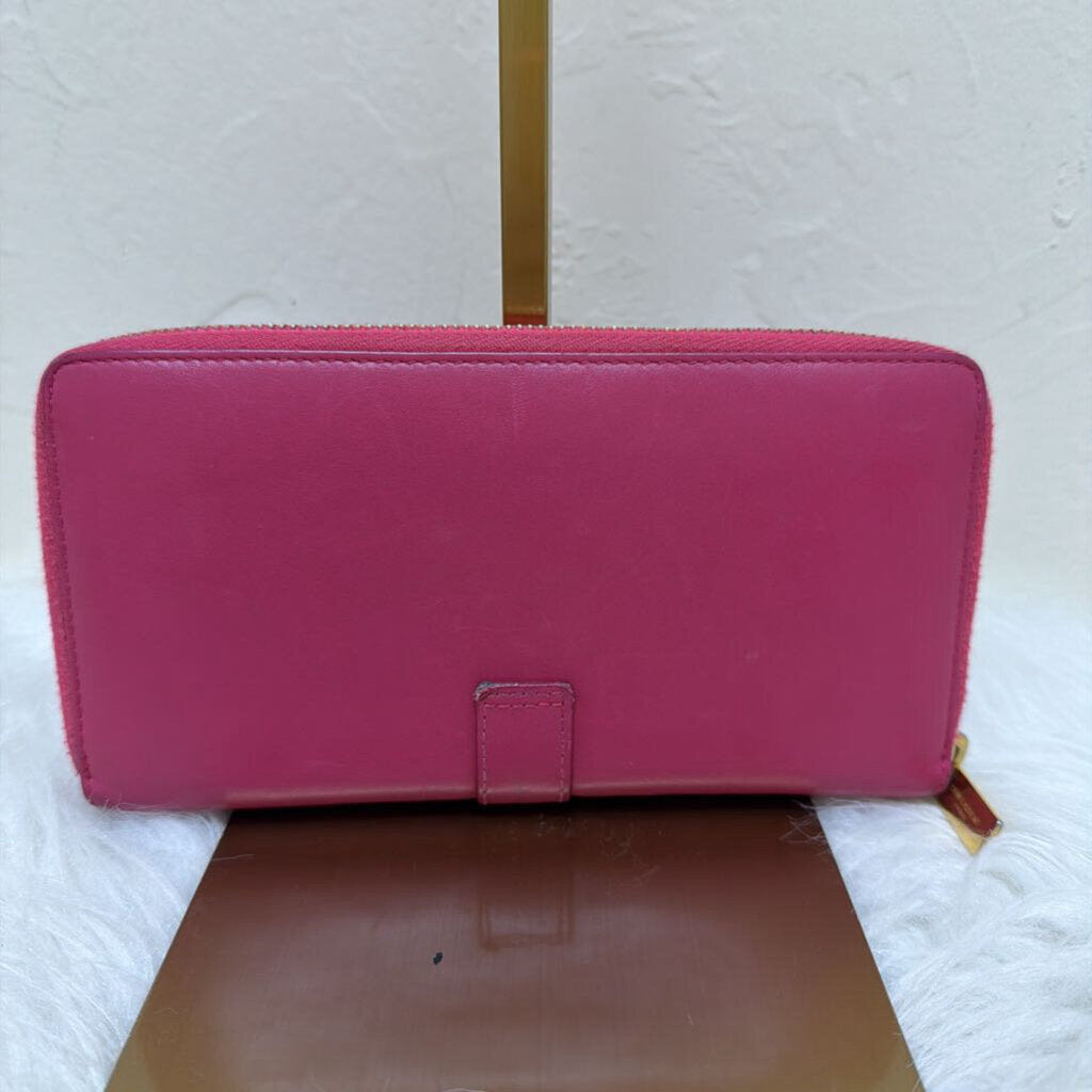 Pink Y Ligne Continental Flap Wallet
