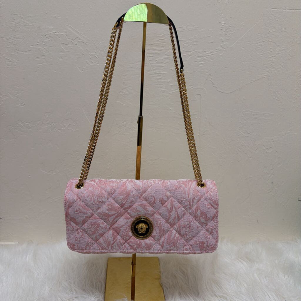 La Medusa Pink Quilted Shoulder Bag