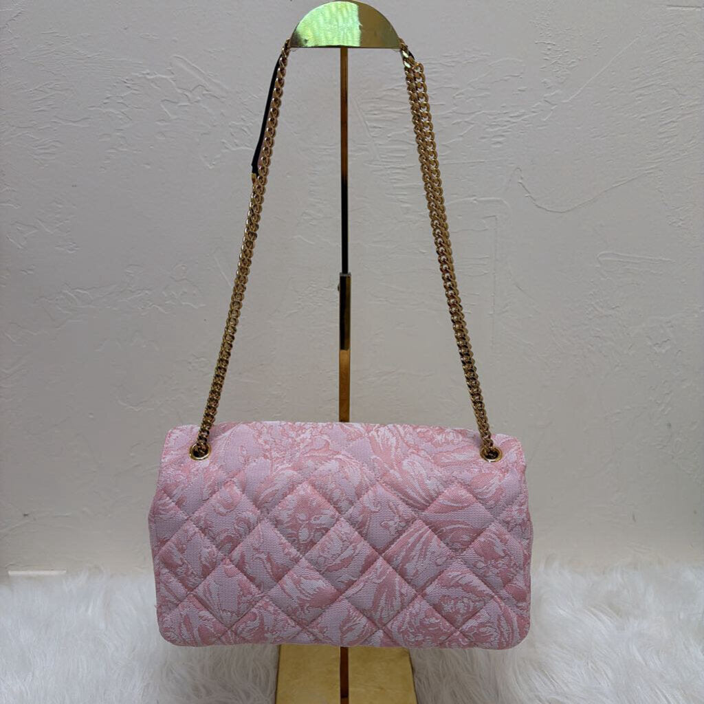 La Medusa Pink Quilted Shoulder Bag