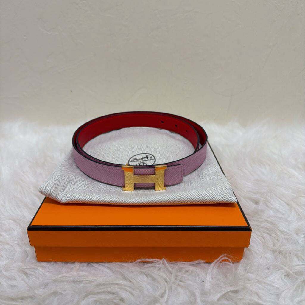 Reversible Gold H Leather