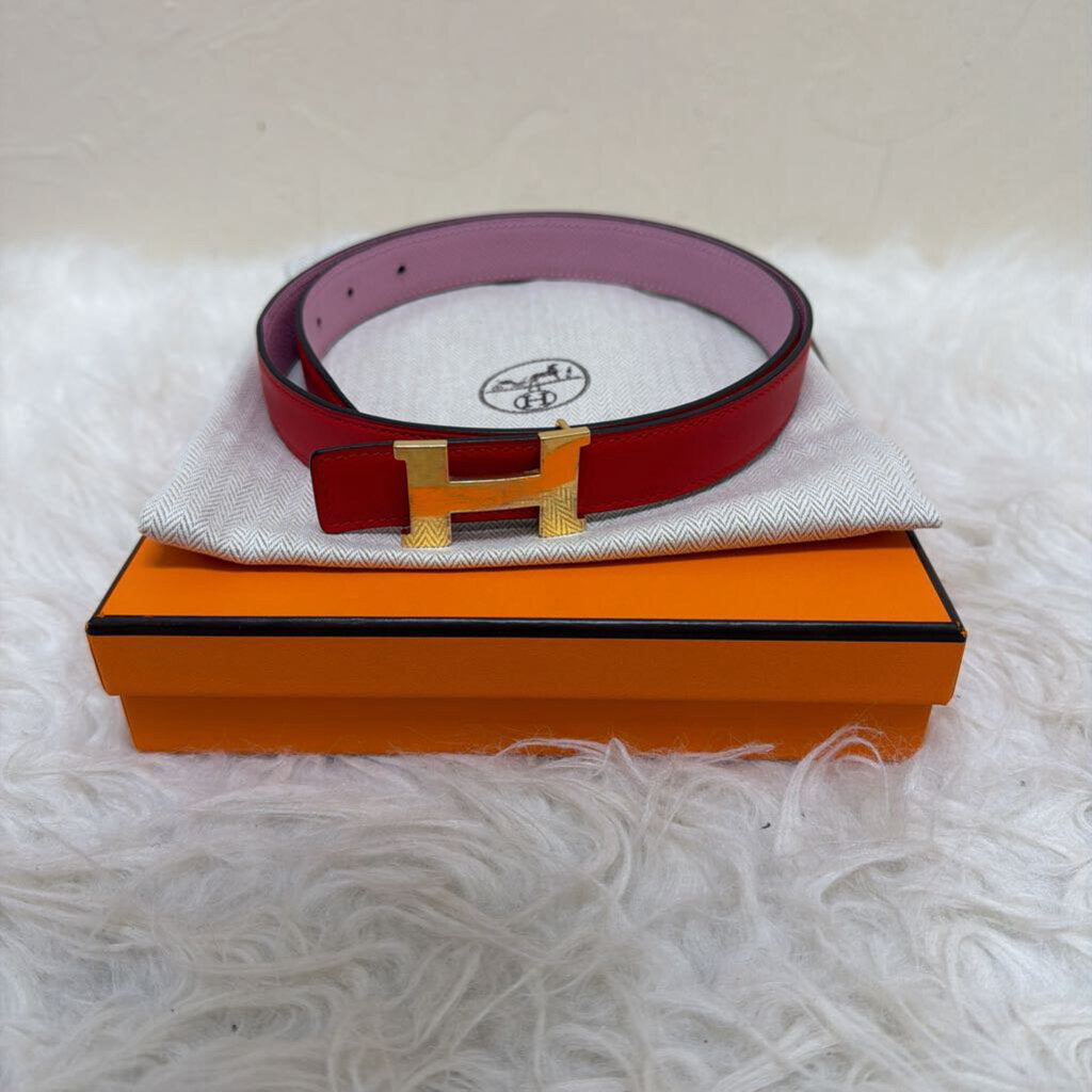 Reversible Gold H Leather