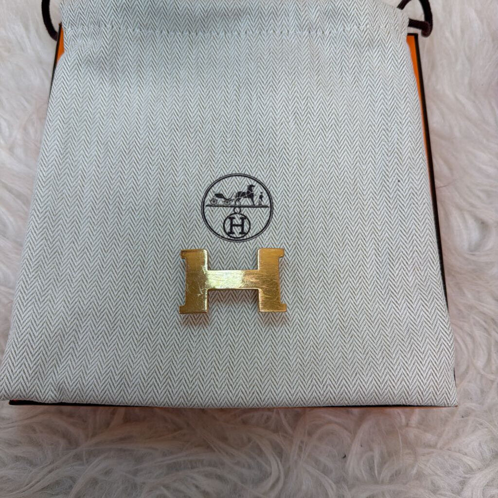 Reversible Gold H Leather