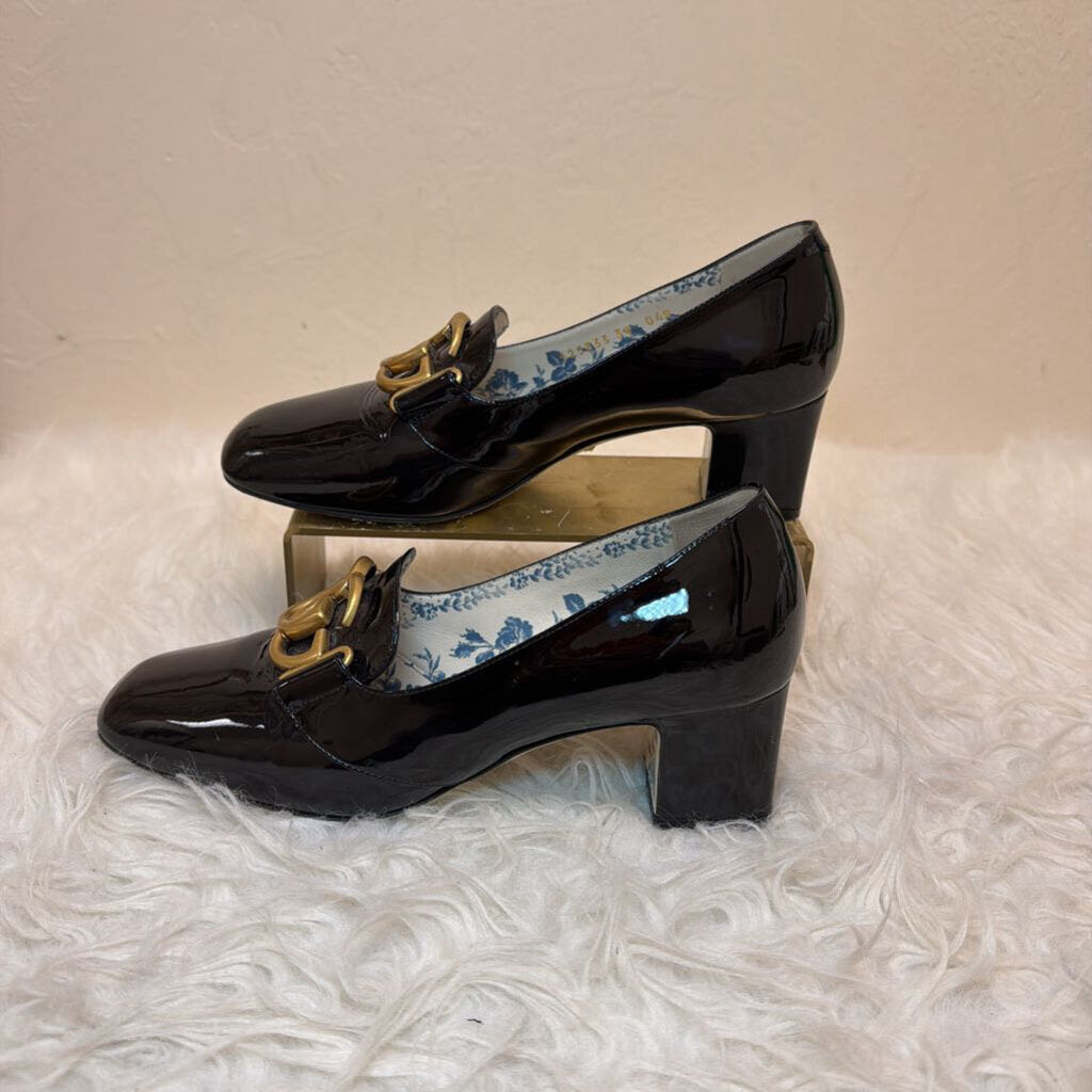 GG Black Patent Loafers