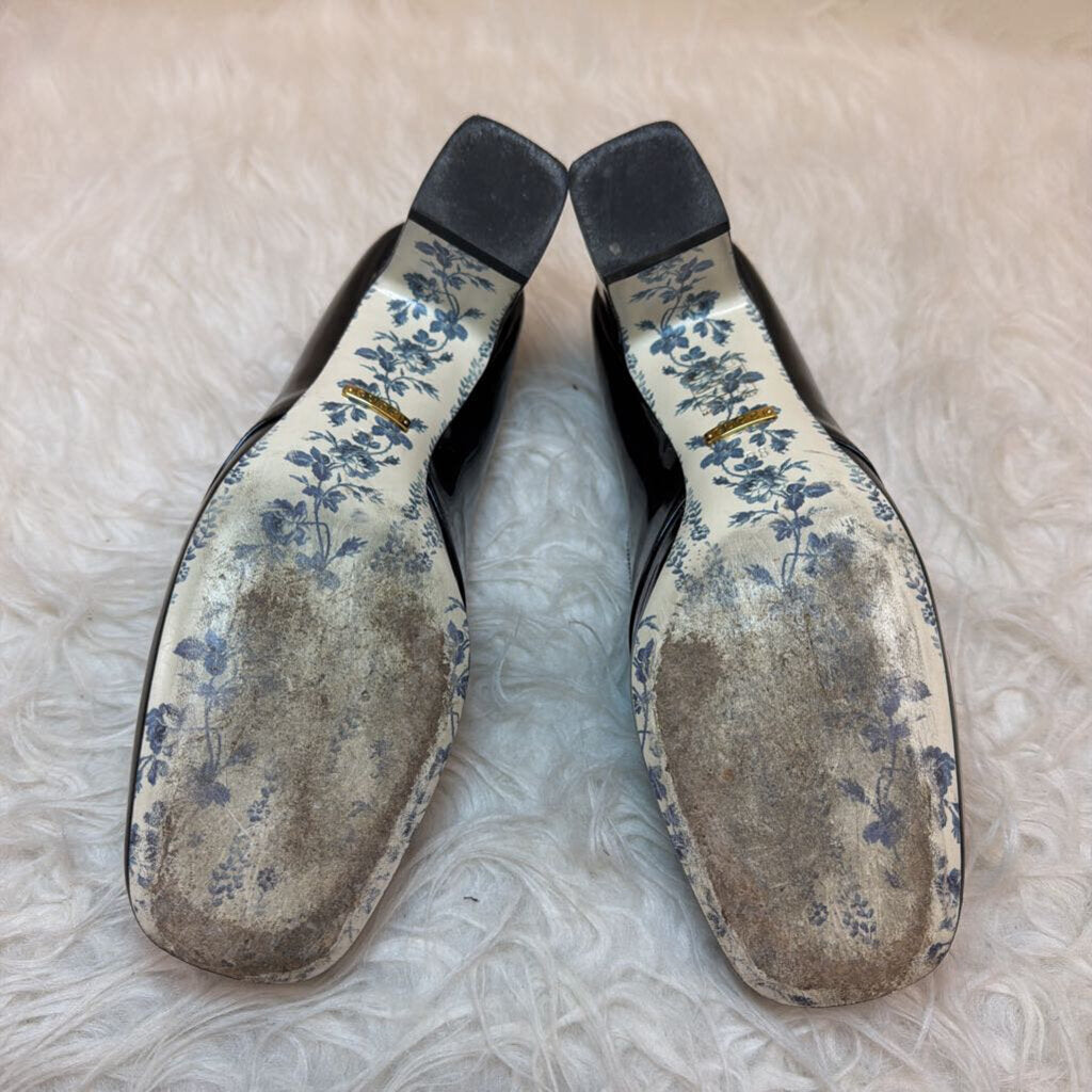 GG Black Patent Loafers