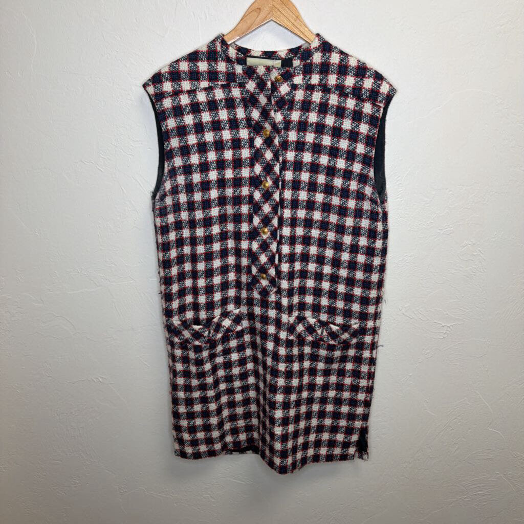 Check Tweed Tunic Dress