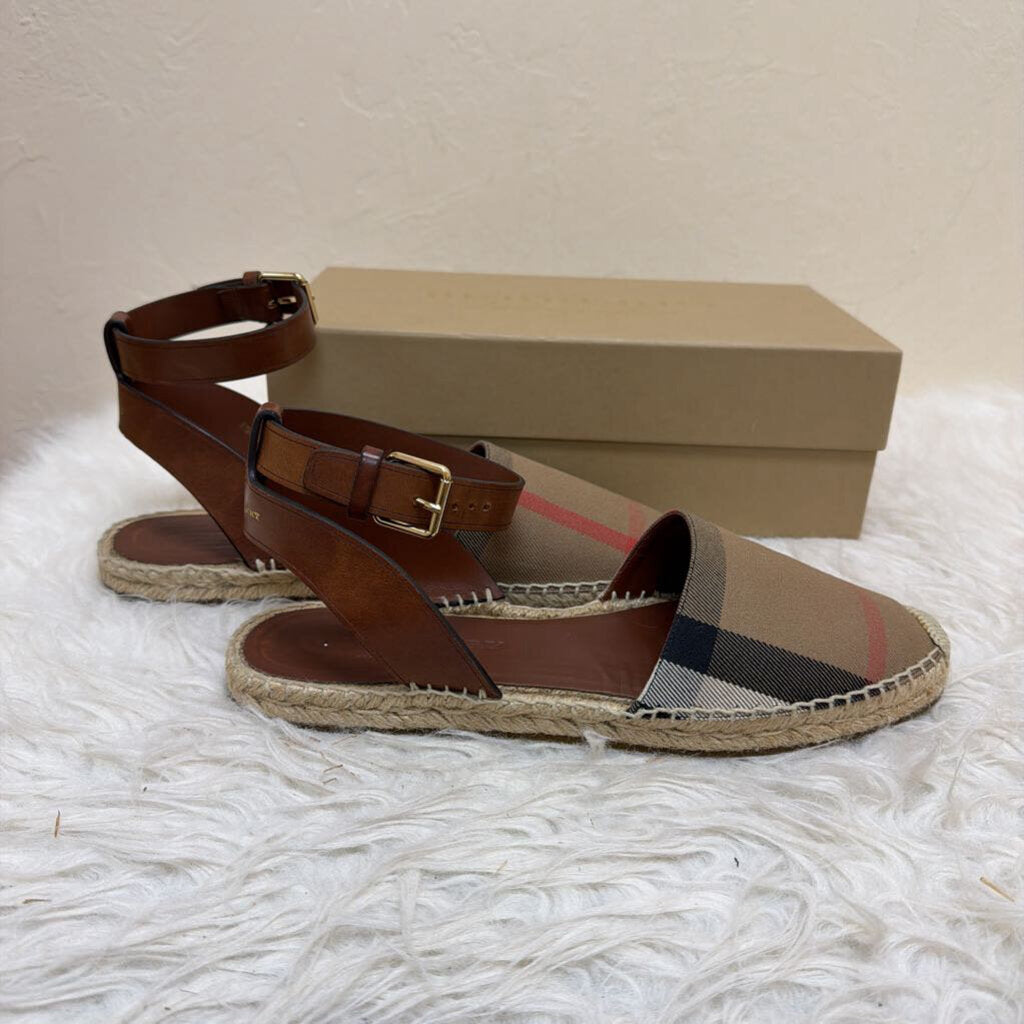 Burberry Plaid Espadrille Sandals