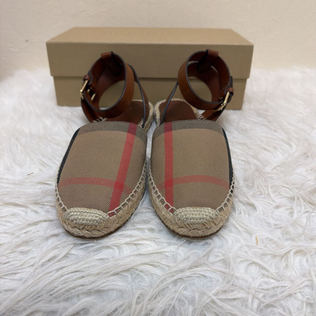 Burberry Plaid Espadrille Sandals