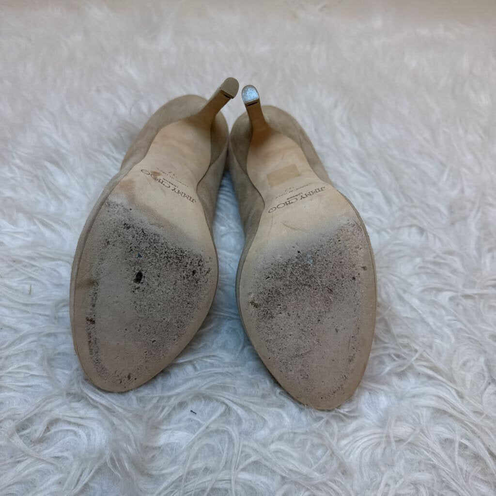 Suede Peep Toe Pumps (Dust bag)