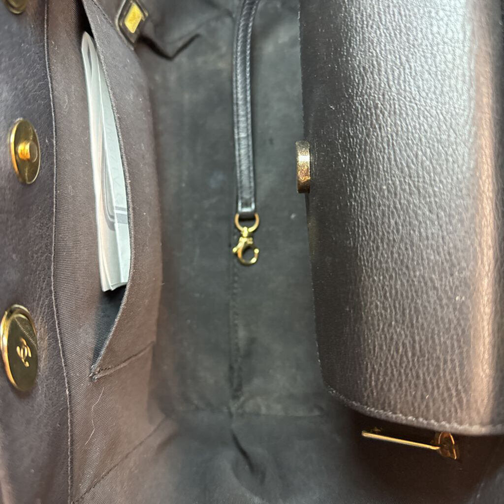 Black Calfskin Neo Soft Shopping Tote
