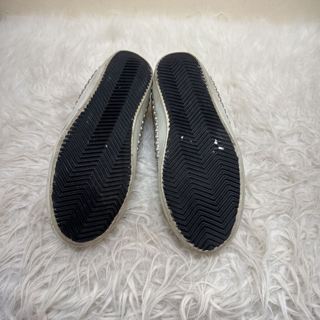 Silver Studded Low Top Sneakers